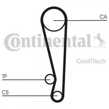 Correa dentada CONTITECH CT1024 - Correa dentada de alta calidad, fabricada por Contitech, modelo CT1024, diseñada para ofrecer un rendimiento óptimo y durabilidad en motores de vehículos