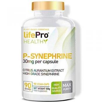 Life Pro P-Synephrine 30mg 90 Vegancaps Citrus Aurantium Extract | P-Sinefrina 30mg Vegana | Remedio natural para la pérdida de grasa | Reduce el apetito | Gran efecto termogénico
