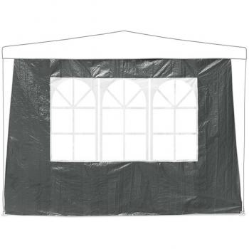 Paneles Laterales para Carpa 3x3m - Set de 3 - Impermeables con Ventanas - Cierre de Contacto - Color Gris