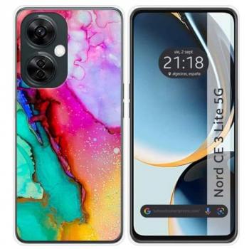Funda de Silicona para OnePlus Nord CE 3 Lite 5G con Diseño de Mármol y Dibujos 15