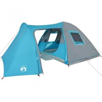 Tienda de Campaña Familiar Iglú 6 Personas Impermeable, Toldo Portátil de Senderismo, Refugio de Camping, Carpa de Exterior, Color Azul