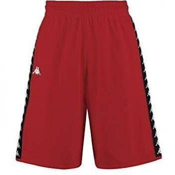 Kappa Basaf 222 Banda Pantalón Corto, Hombre, Rojo, L