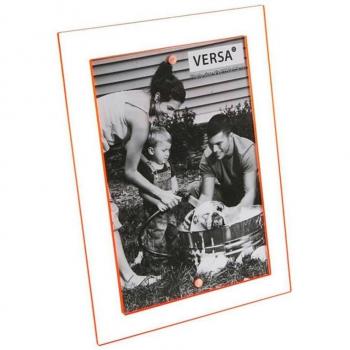 Portafotos Versa Metal Polipropileno Naranja 15 x 20 cm