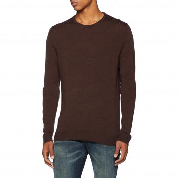 SELECTED HOMME Slhtower Merino Crew Neck B Noos, suéter para Hombre, Marrón
