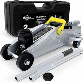 Gato Hidráulico Trolley 2t Altura de Elevación 135-330mm con Maletín de Transporte