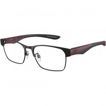 Emporio Armani Gafas Graduadas EA 1141 3001 Ajuste Asiático para Hombre Negras con armazones de color negro y lentes recetados de 56 mm