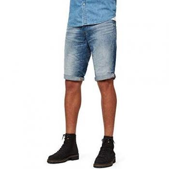 G-Star 3301 Men's Casual Denim Shorts, Medium Aged Blue, Cotton