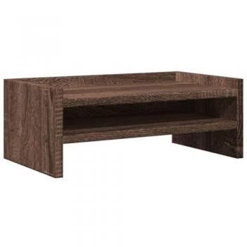 Soporte de Monitor de Madera Ingeniería Marrón Roble 42x24x16 cm