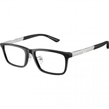 Emporio Armani EA3251D 5017 Men's Eyeglasses Black Transparent Acetate Square Normal Fit