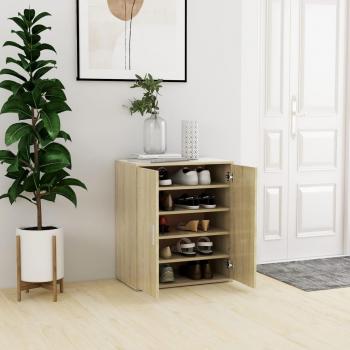 vidaXL Shoe Cabinet Sonoma Oak 60x35x70 cm Engineered Wood