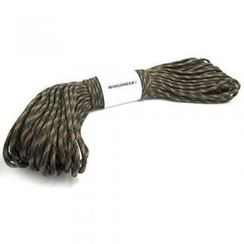WINGONEER Paracord Parachute Cord 550, Cuerda de Pulsera de Paracord 30 Metros de 7 filamentos Nylon Paracord Supervivencia para Actividades al Aire Libre Camping