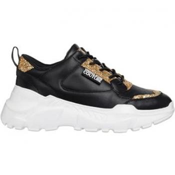 Versace Jeans Couture Women's Black Speedtrack Sneakers 77VA3SC2 Size 7 US