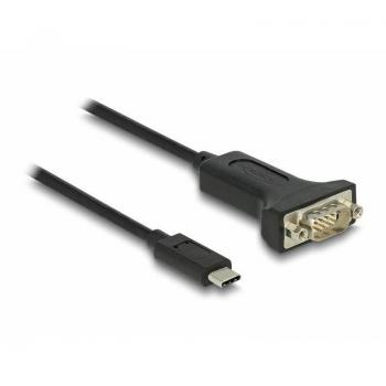 Adaptador USB-C a RS-232 D-Sub 9 Pin con tuercas, 2 m