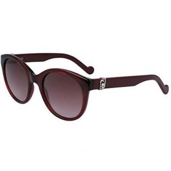 Liu Jo LJ720SR 603 Women's Square Sunglasses in Transparent Burgundy, Size M, Plastic, Prescription or Non-Prescription