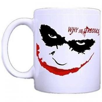 XOX-T Fashionable Design Made for White Ceramic Coffee Milk Mug Cup Printed on Both Sides 11 Oz Why So Serious Bloody Joker mugjoker01