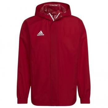 Chaqueta con capucha adidas Entrada 22 All-Weather para hombre roja