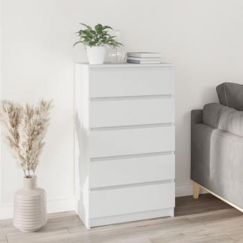 Cómoda blanca de madera multicapa 60x36x103 cm