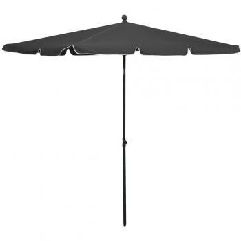 vidaXL Garden Parasol with Pole 210x140 cm Anthracite