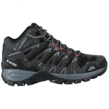 Hi-Tec Corzo Mid Waterproof Botas de Trekking para Hombre, Color Gris/Naranja, Talla 47, Impermeables, Transpirables, con Protección del Empeine y Estabilizador Trasero, Durabilidad y Buena