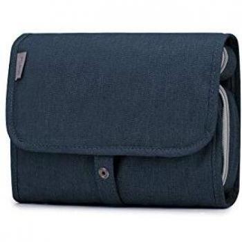 Wind Took Neceser para Mujer de Viaje Bolsa de Aseo Mujer con Colgante Organizador de Viaje Impermeable Vacaciones Viajes Camping Necesidad Azul Oscuro