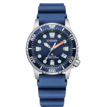 Reloj Citizen Mujer EO2021-05L Diver's Eco Drive Caucho Azul ISO 6425