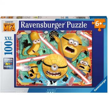 Puzzle XXL Gru 4: Mi villano favorito 100 piezas de Ravensburger, dimensiones 23x33x3 cm