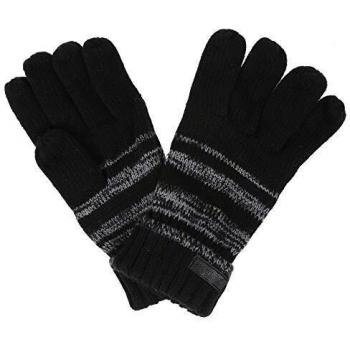 Regatta Davion' Stripe Knit Guantes, Hombre, Negro, L/XL