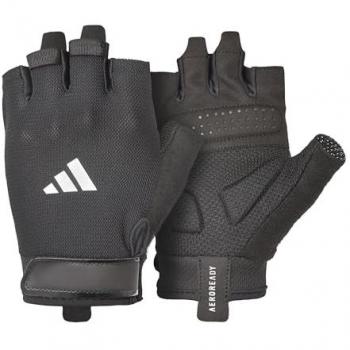 Guantes de Entrenamiento Esenciales Adidas con Tecnología Aeroready y Palma de Ante Sintético - Negro (M)