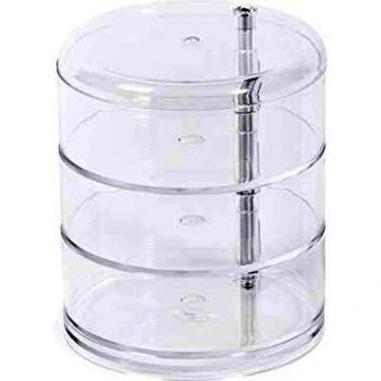 Compactor - Organizador maquillaje y bisutería, Transparente, 11.5 x 0.2 x H.13.7 cm, RAN6040