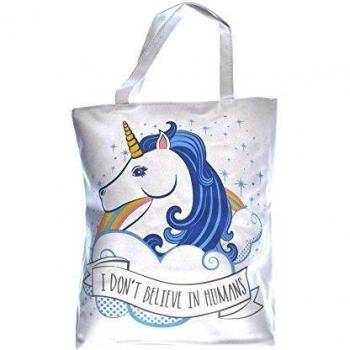 PUCKATOR Unicorn, Bolsa de la Compra. Mujer, Blanco, Medium