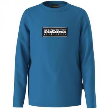 Camiseta de niño Napapijri S-Chamois de manga larga con cuello redondo negra - 10 años