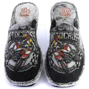 BEREVERE 2708 Zapatillas de casa de hombre negro