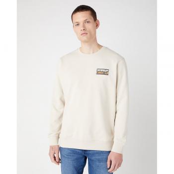 Wrangler - Sudadera de hombre blanca con cuello redondo
