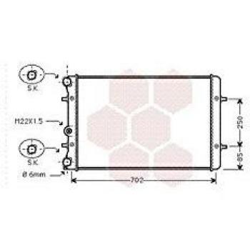 Radiador de Motor Van Wezel 03002129 para Audi A3, TT, Seat Toledo, Skoda Octavia y VW Golf/Polo - Refrigeración Eficiente