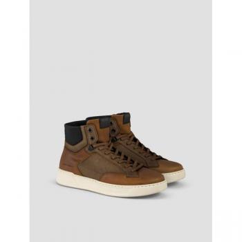 Björn Borg Men's Leather Sneaker SL400 High Leather Brown 42