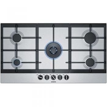 Mesa de gas Siemens EC9A5RB90, acero inoxidable, 90 cm, 5 fuegos