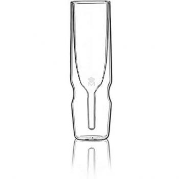Set de 2 Copas de Champagne Doble Pared de Borosilicato MasterPro, 190 ml, Apto para Lavavajillas y Resistente a Cambios de Temperatura