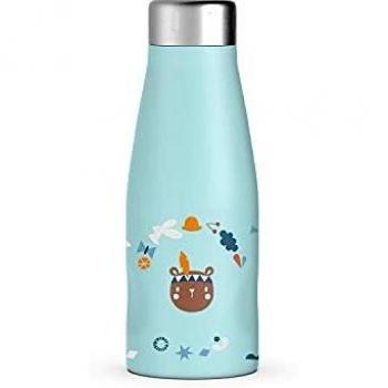 Suavinex Botella Térmica de Acero Inoxidable Azul, 350 ml