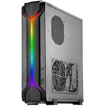Silverstone SST-RVZ03B-ARGB - Carcasa para Ordenador Raven Mini-ITX para Videojuegos, ARGB, Negro