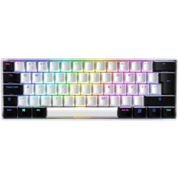 Sharkoon Skiller SGK50 S4 Teclado Mecánico Gaming 60% RGB Kailh Red Switches QWERTY Español Blanco