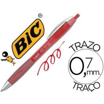 Bolígrafo Bic Atlantis Rojo Retráctil Gel 0,7 mm
