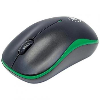 Manhattan Success Wireless Mouse, Black/Green, 1000dpi, 2.4Ghz