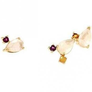 P D PAOLA - Pendientes CITRIC PETITE - Plata de Ley 925 bañada en Oro de 18k - Joyas para Mujer