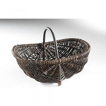 Timber basket unpeeled willow 36 cm size 2, 22x36x10 cm, Sauce, Marrón