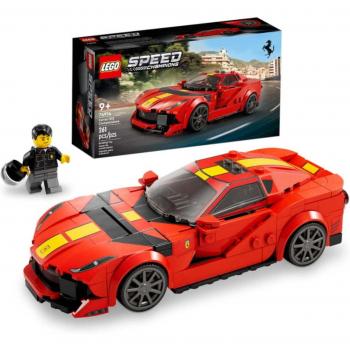 LEGO Speed Champions 76914 Ferrari 812 Competizione Model Building Kit, Collectible Red Sports Car Toy Replica