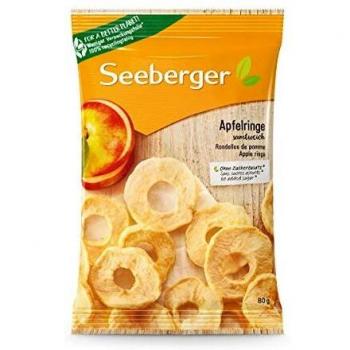 Anillos de Manzana Deshidratada Seeberger 80g - Suaves, Naturales y Sin Azúcar Añadido