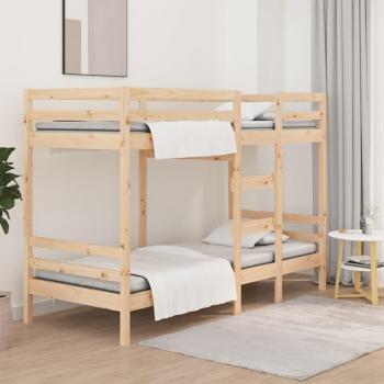 Litera 90x190 cm en madera maciza de pino sin colchón vidaXL
