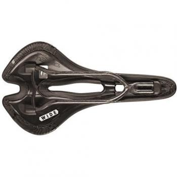 San Marco Aspide Carbon-FX Wide Open - Sillín para bicicleta, color negro, 124 gr
