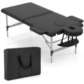84-Inch Portable Adjustable Massage Table with Carrying Case and Face Cradle