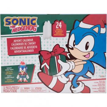 Calendario de Adviento Sonic The Hedgehog con 8 figuras, 16 accesorios y base SEGA
